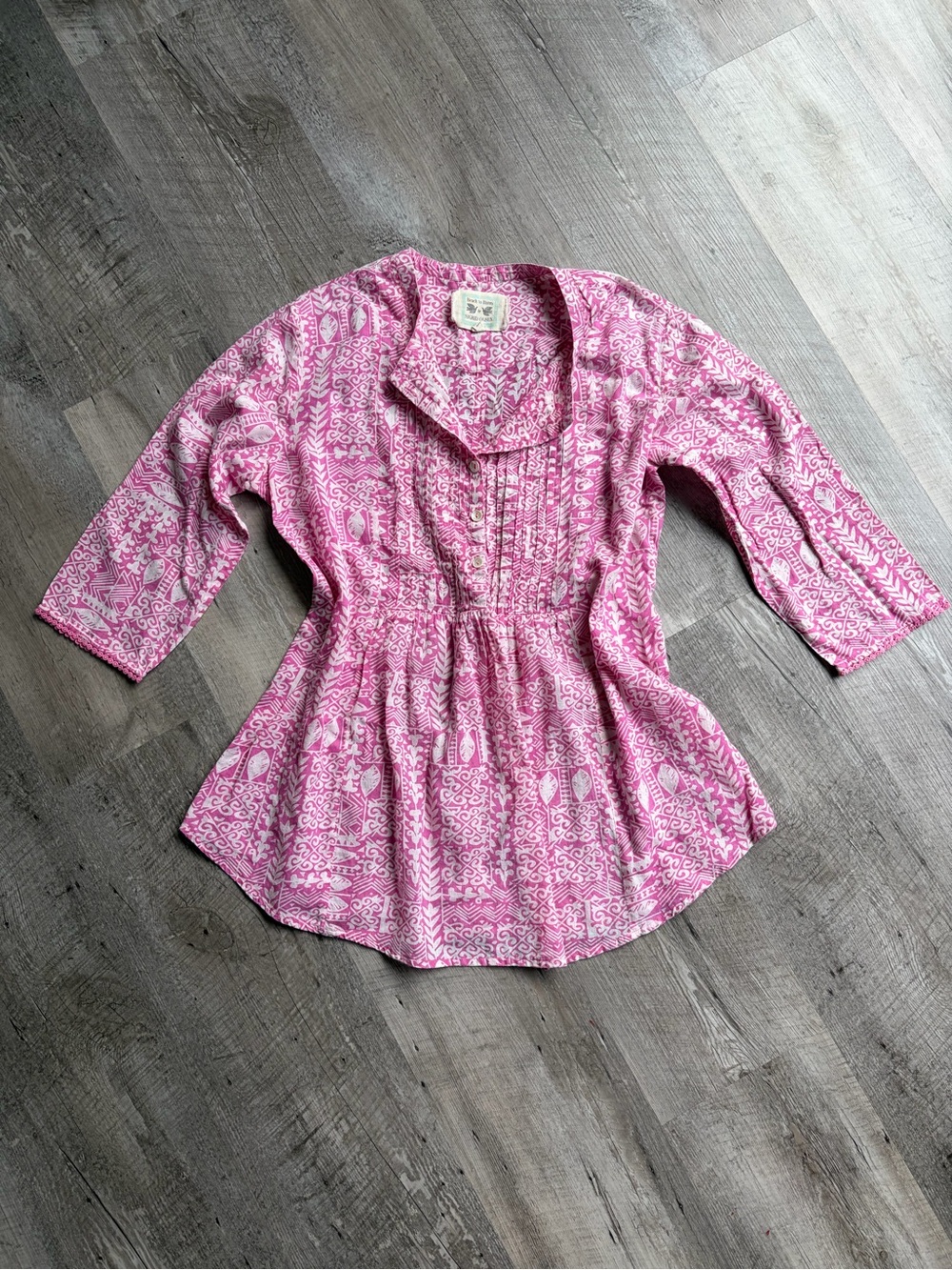 Beach to Bistro by Sigrid Olsen 100% lightweight cotton pink floral print